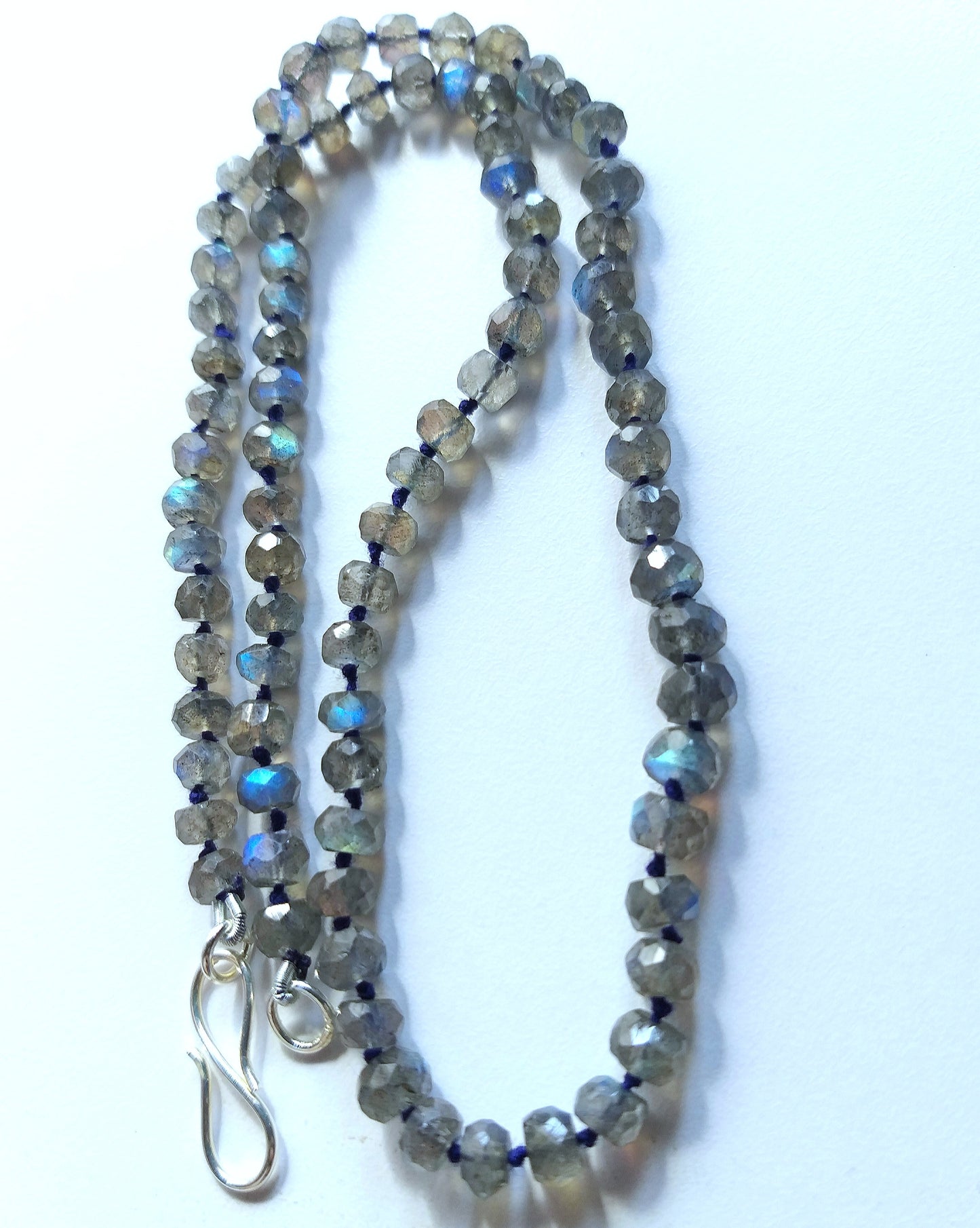 Natural Lapis Lazuli Pendant and Labradorite Beads Necklace