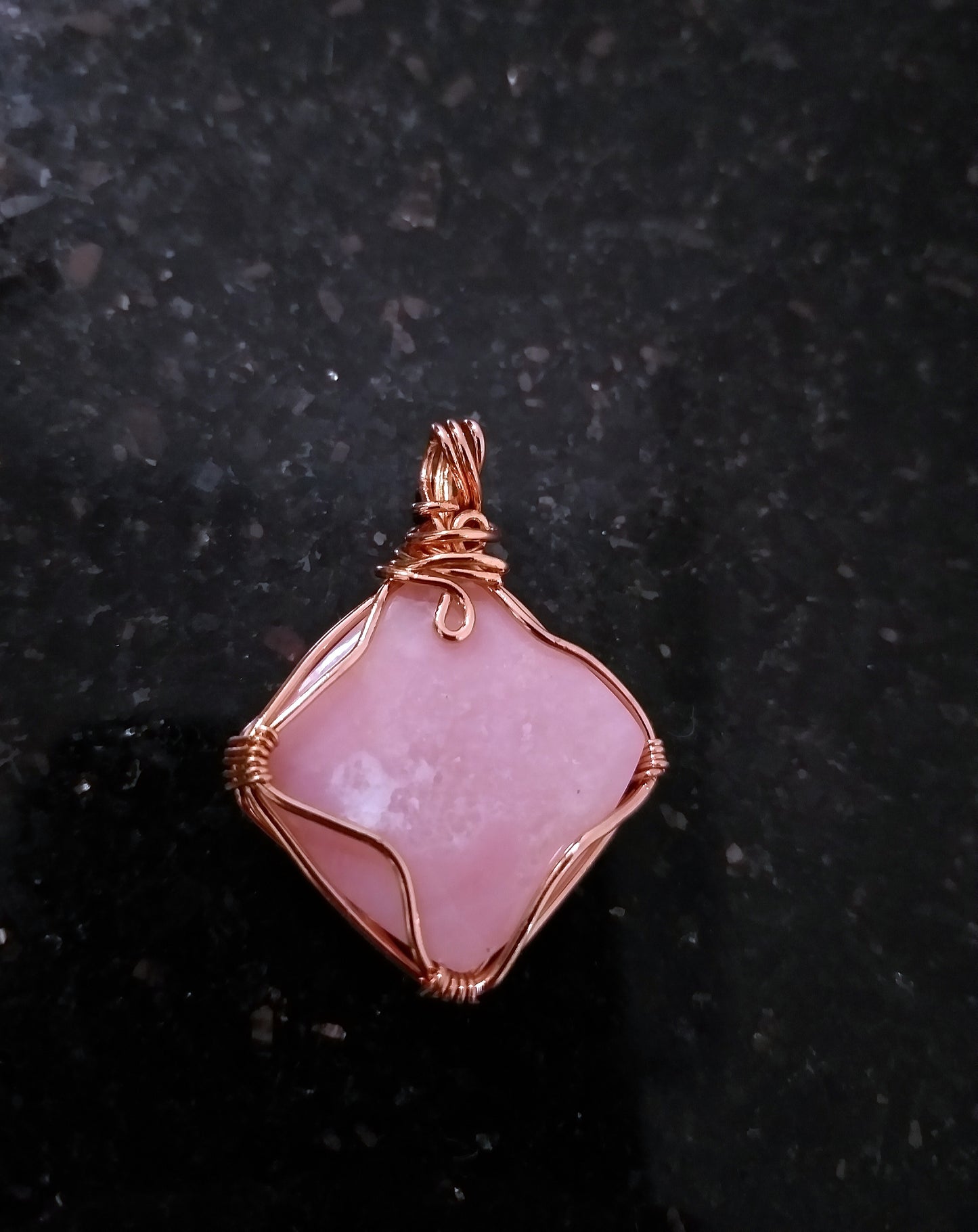 Pink Opal Square Shape Fancy Pendant, Pink Gemstone Necklace