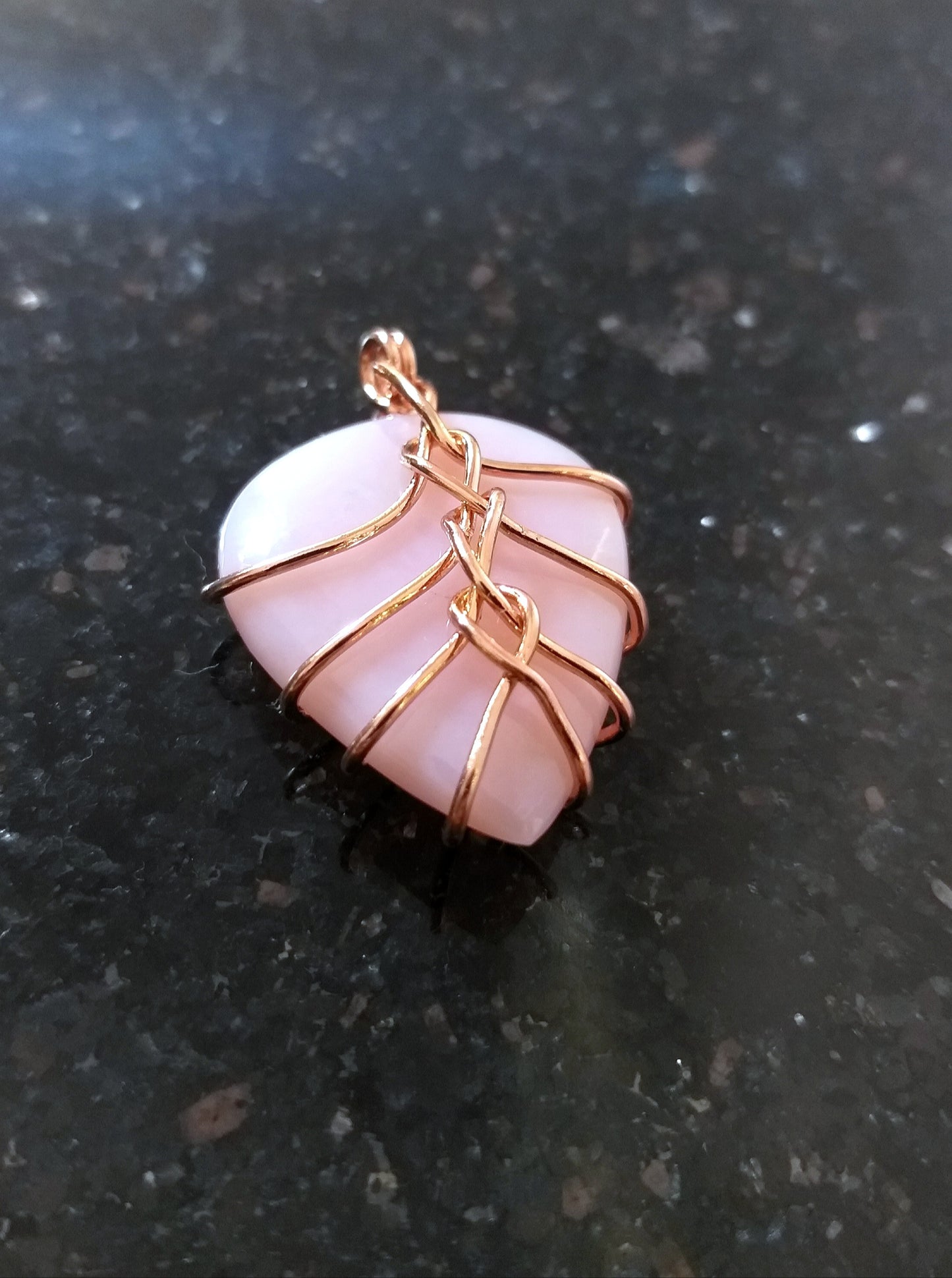 Natural Pink Opal Fancy Cut Shape Pendant, Pink Gemstone Necklace