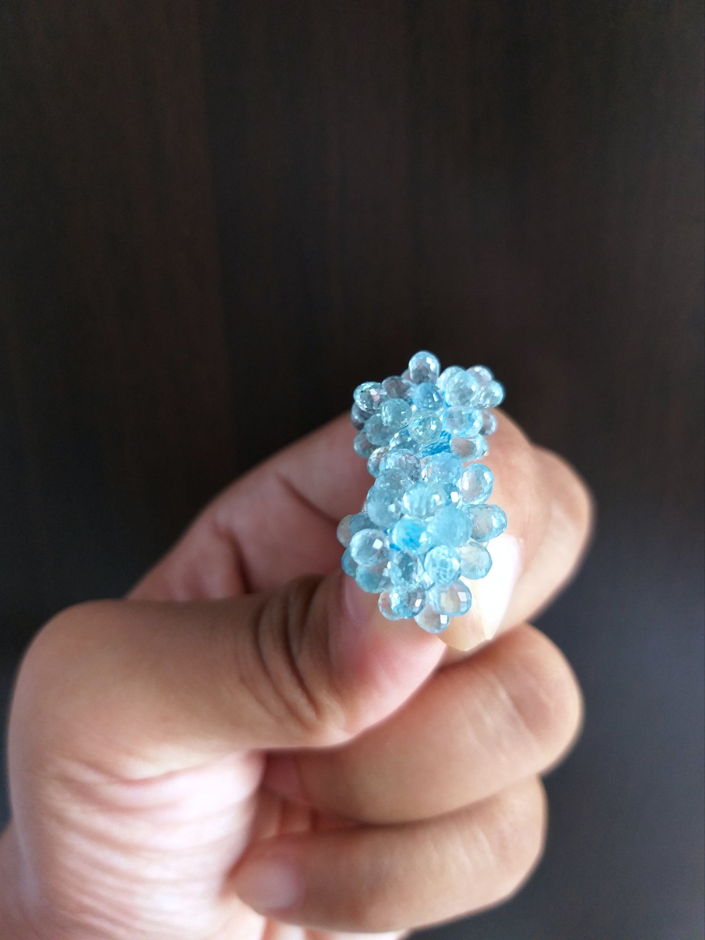 Natural Aquamarine Gemstone Earrings, Small Blue Stud Earrings